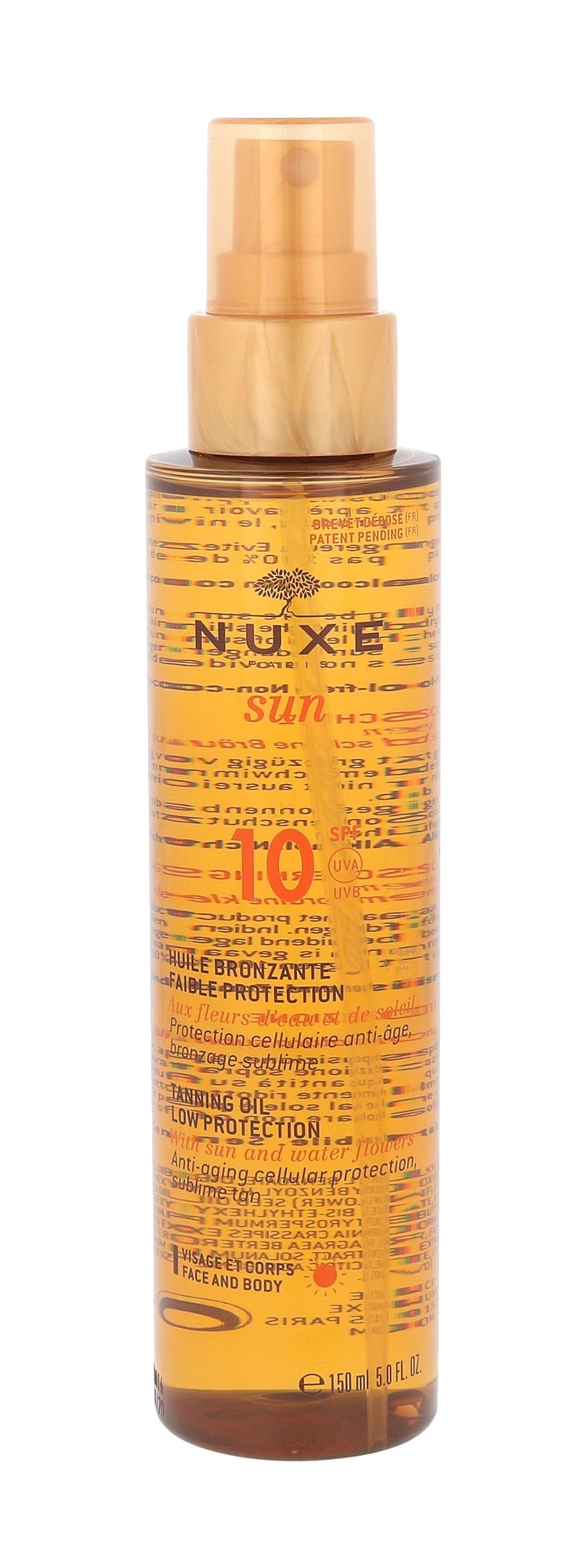 Nuxe Sun Tanning Oil Low Protection SPF10